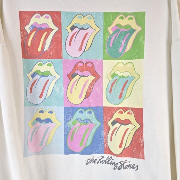 The Rolling Stones White Sweatshirt Women's XXL.D141 - Picture 3 of 9